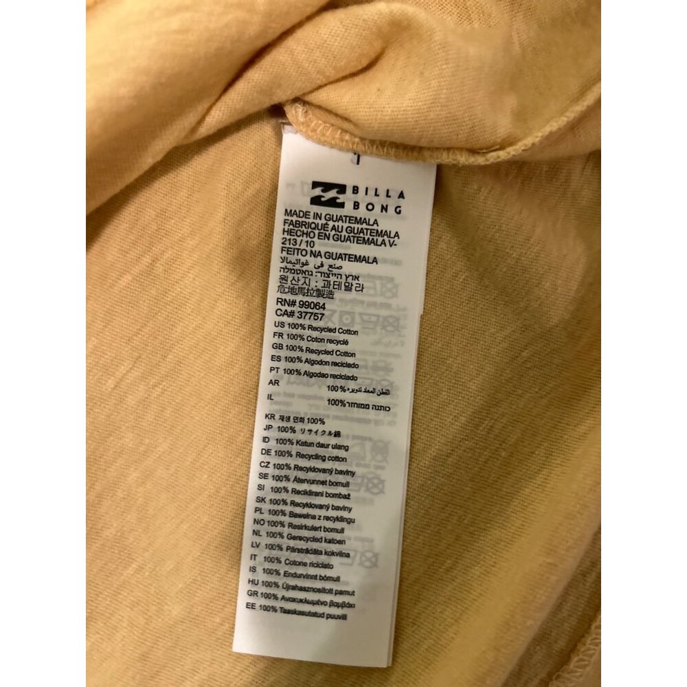 Billabong Graphic Long Sleeve Crop Top Shirt Women’s M Yellow Boho Retro 1973 Pa - Picture 6 of 9